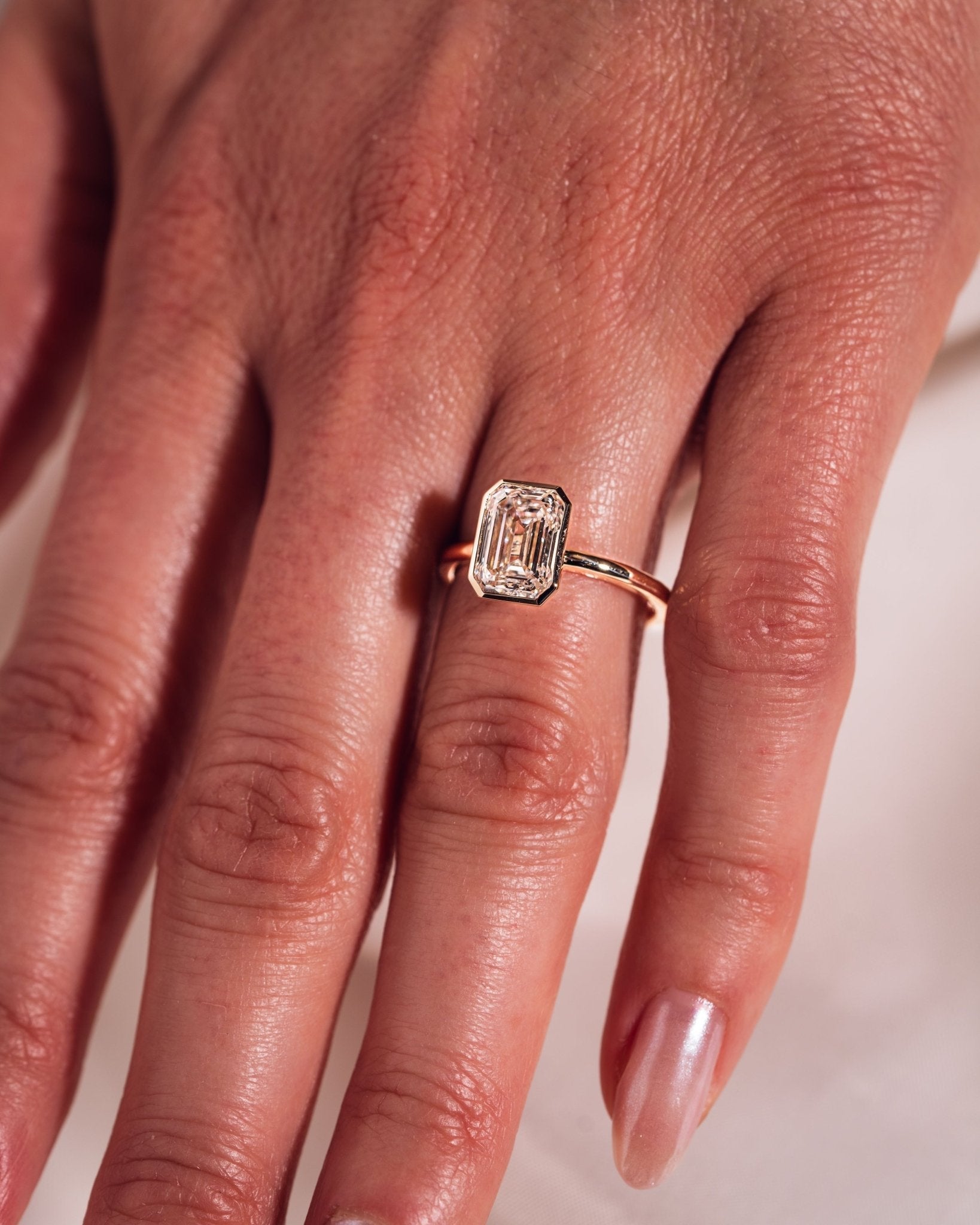 Cushion Hidden Halo Lab Grown Diamond Engagement Ring